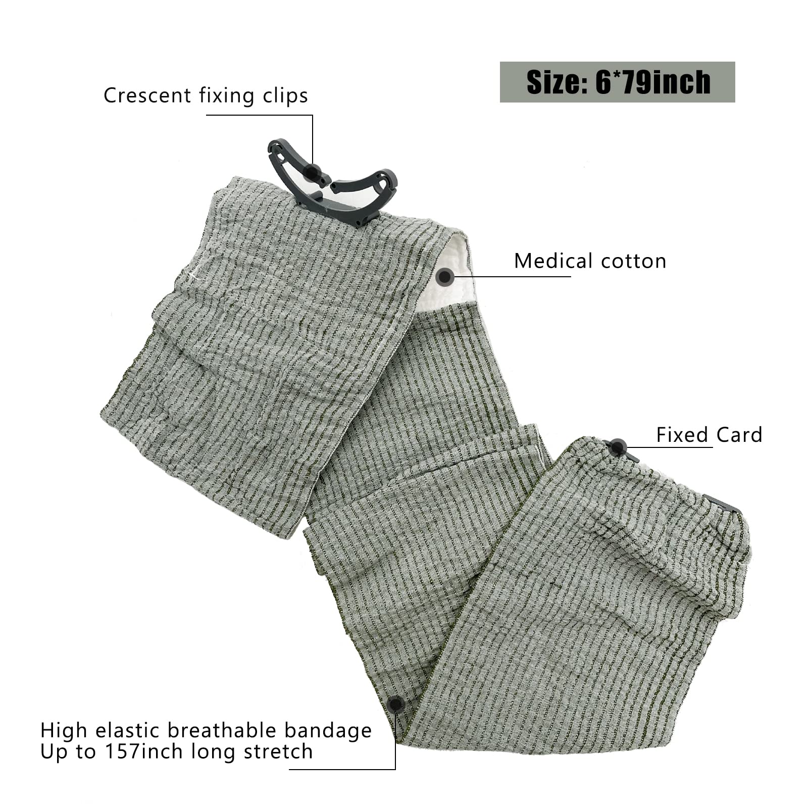 YGFRSTO Israeli Emergency Bandage 6inch one-handed use in emergencies