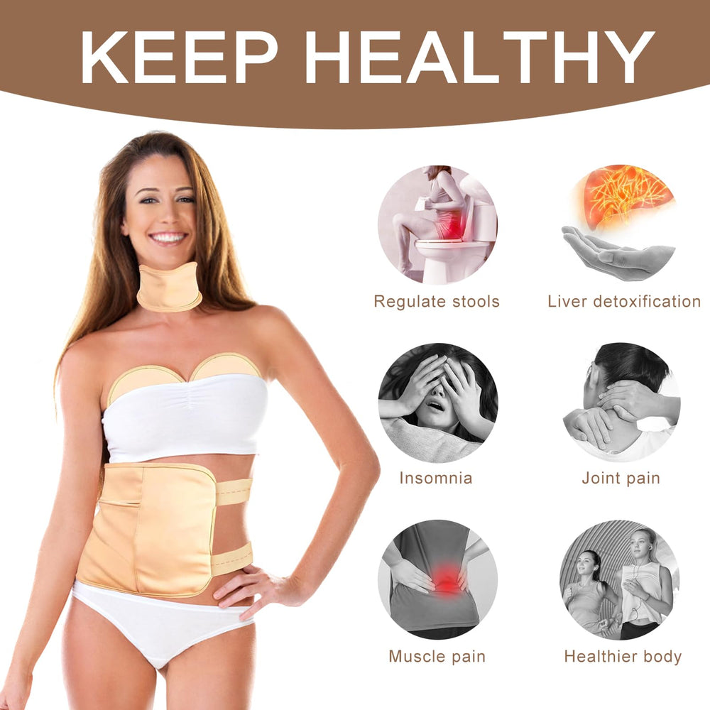 YHOVID castor oil pack foot wrap promotes easy relaxation.