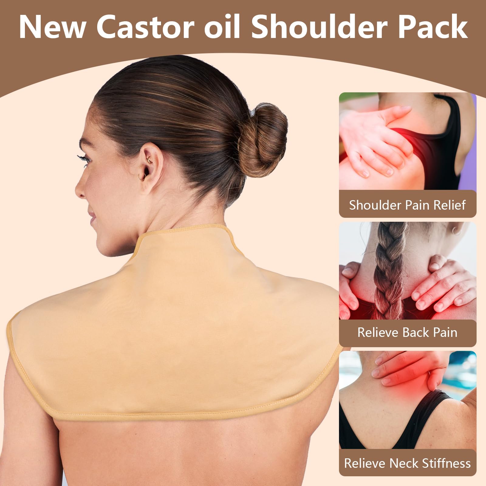 YHOVID shoulder wrap castor oil pack for upper body relief