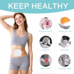 YHOVID patch shows organic cotton core for soft, breathable skin contact.