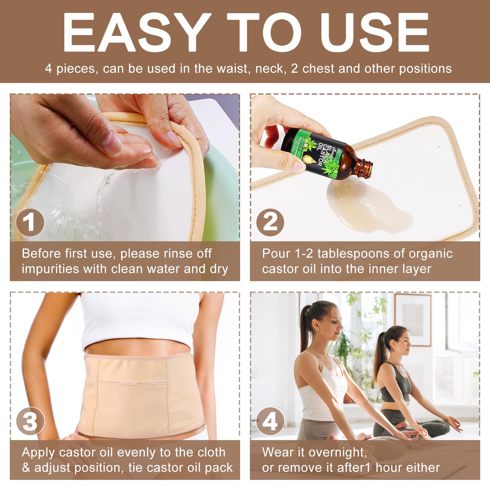 YHOVID organic cotton pad included for clean, reusable use.