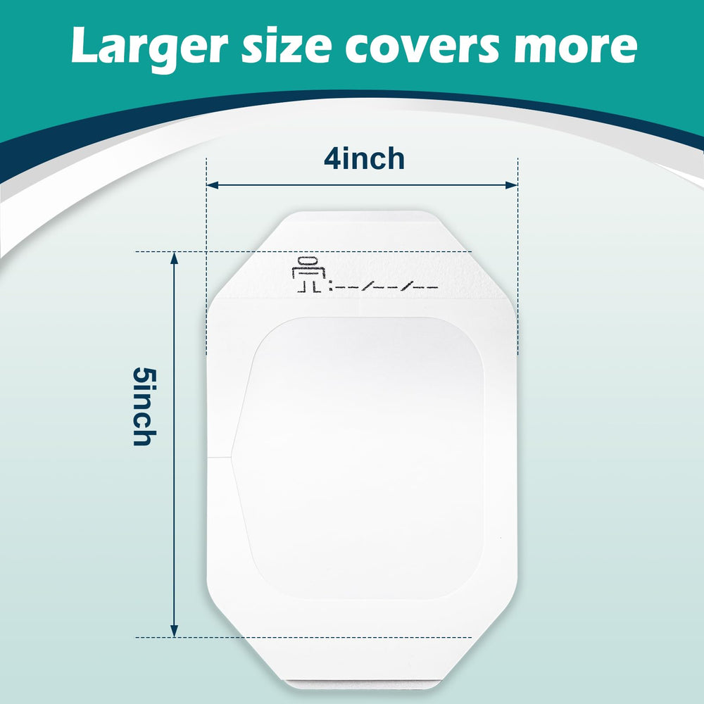 YHOVID transparent film dressing applied to skin showing clear, flexible coverage.