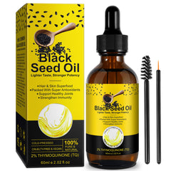 yieegcm aceite semilla negra botella cristal, ideal para uso diario
