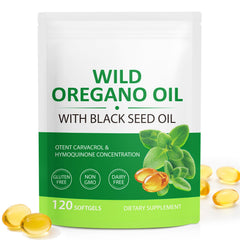 YIEEGCM wild oregano oil softgels bottle for daily vitality support.