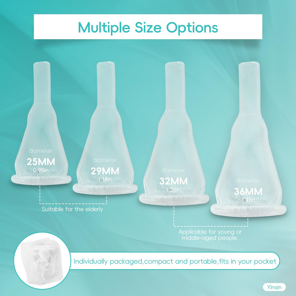 Yiisin flexible silicone catheter offering durable, comfortable fit across bag sizes.