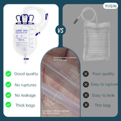 Yiisin latex condom catheter close-up showing skin-friendly material and snug fit