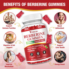 Two gummies from Yikecao Berberine Gummies ready for daily dose