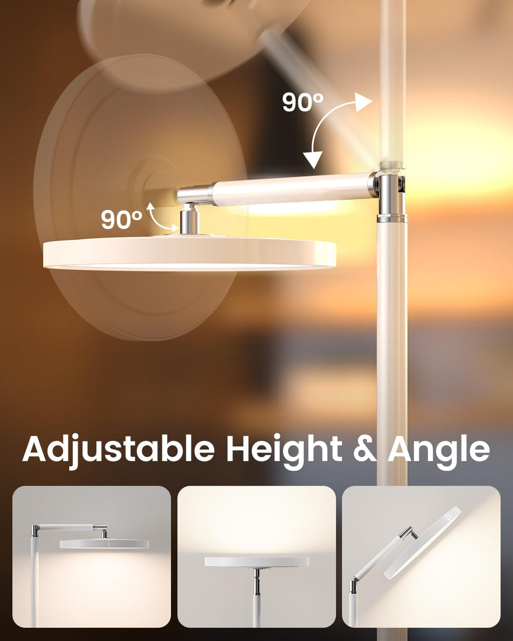 Yikola Light Floor Lamp two setup options fit your room.