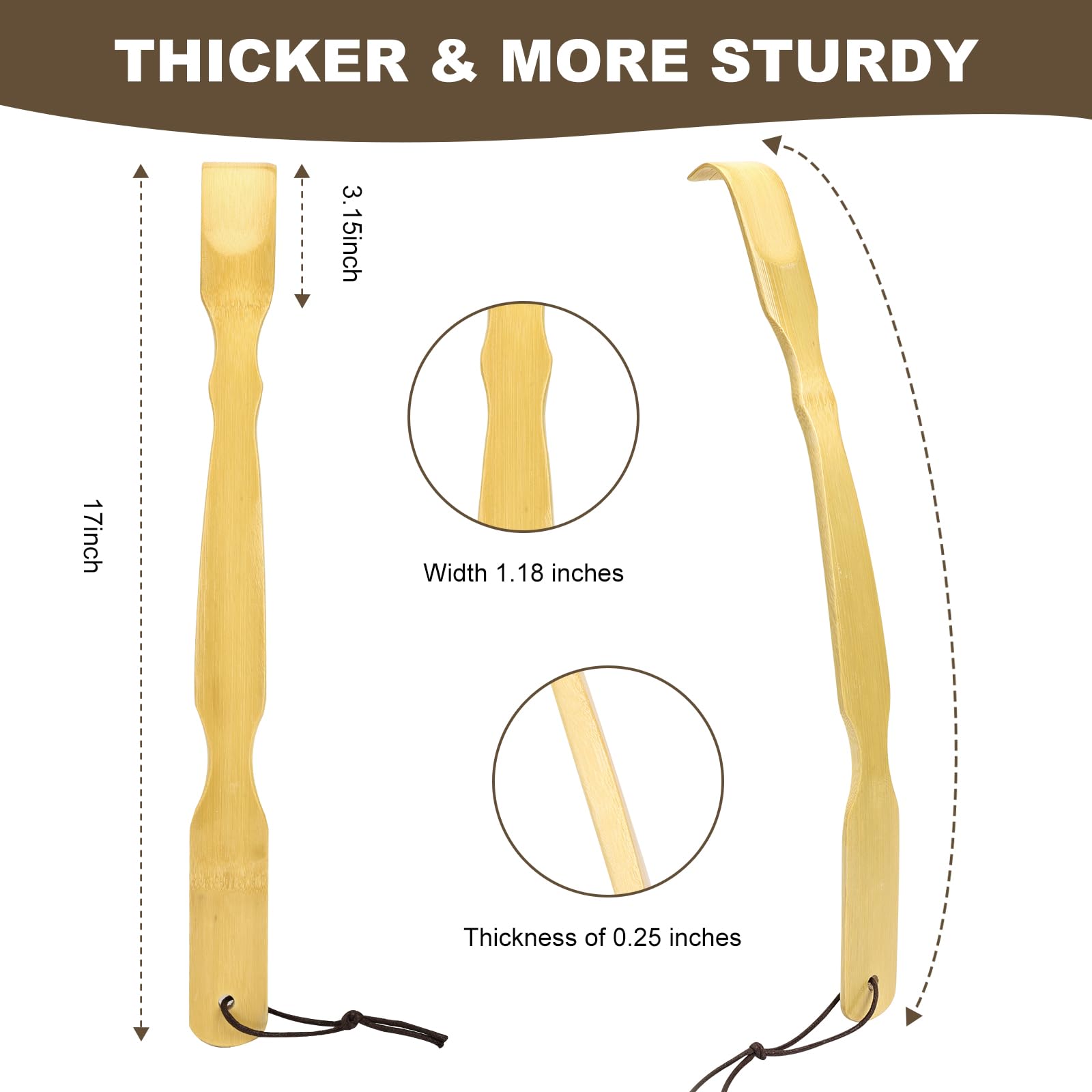 Natural bamboo surface provides a smooth, burr-free feel.