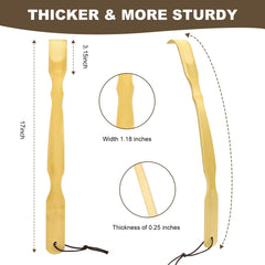 Natural bamboo surface provides a smooth, burr-free feel.