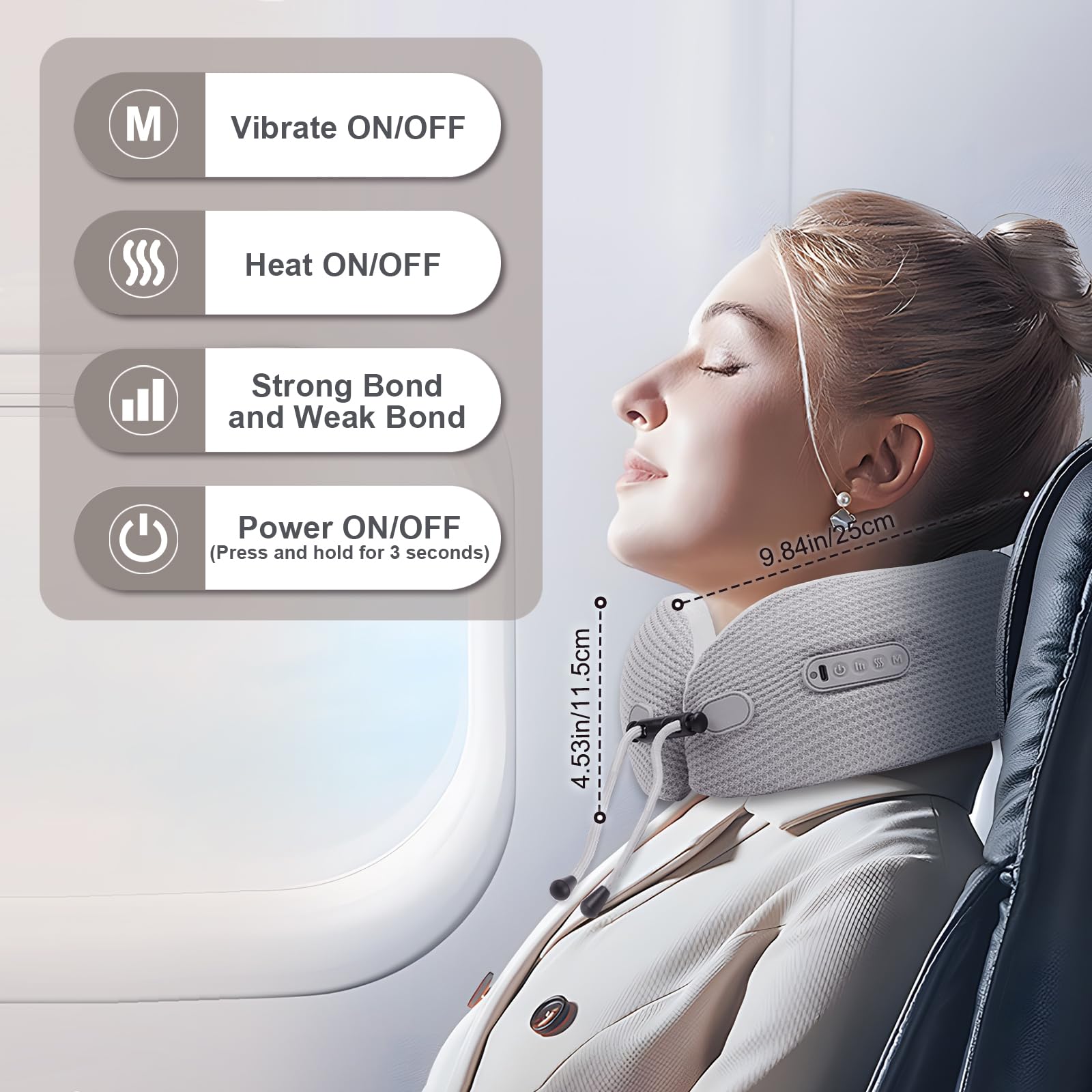 Yincook neck massager with two-way heads for customizable relief
