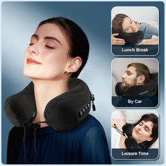 Yincook Wireless Portable Neck Massager used on a couch