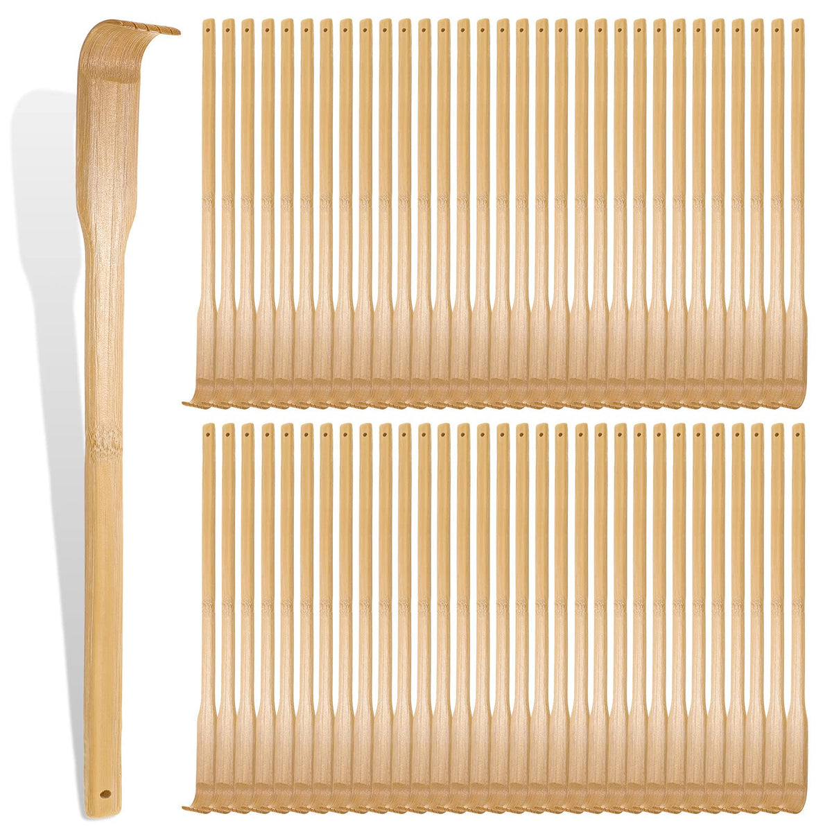 Yinkin bamboo back scratcher 50-pack for sharing at home or facilities.