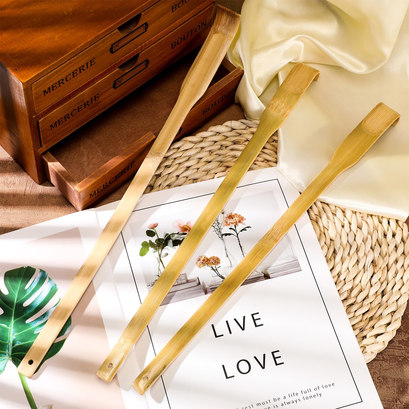 Yinkin bamboo back scratcher gift idea for elderly relatives or friends.