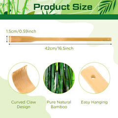 Yinkin bamboo back scratcher with hanging rope for easy storage