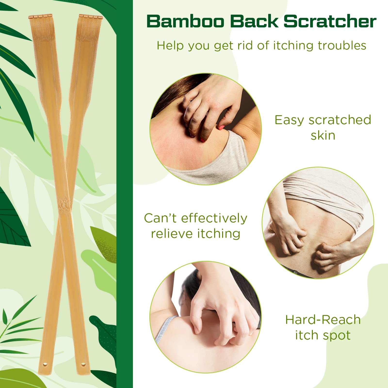 Yinkin bamboo back scratcher with smooth surface for comfortable use