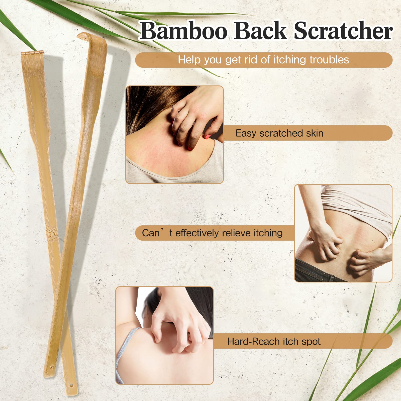 Yinkin handcrafted wooden back scratcher shows natural grain and smooth finish.