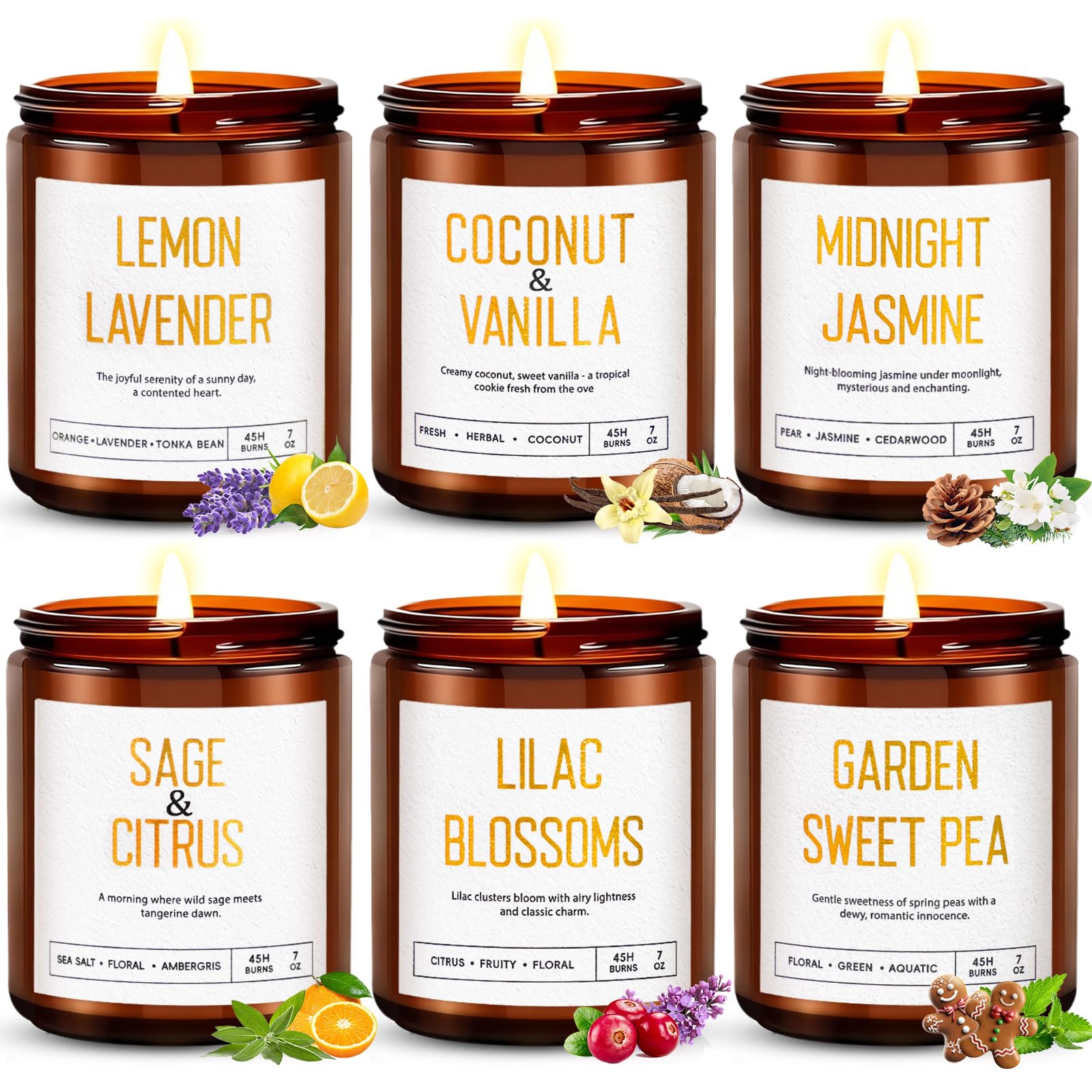 Yinuo Candle Lemon and Lavender with soothing aroma for relaxation and focus