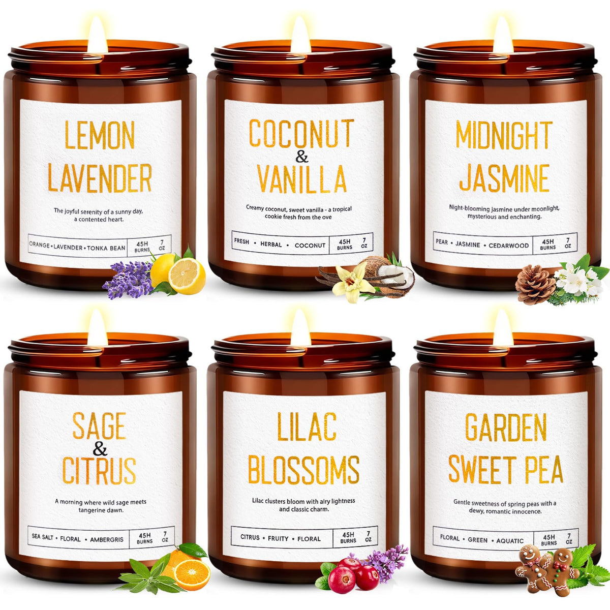 Yinuo Candle Lemon and Lavender with soothing aroma for relaxation and focus