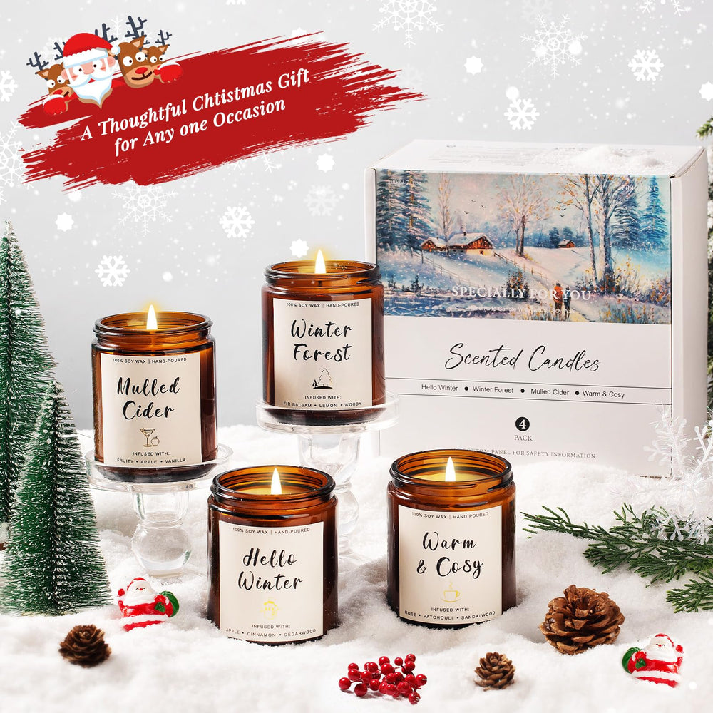 Yinuo Candle Winter Gift Box close-up highlighting gift-ready packaging.