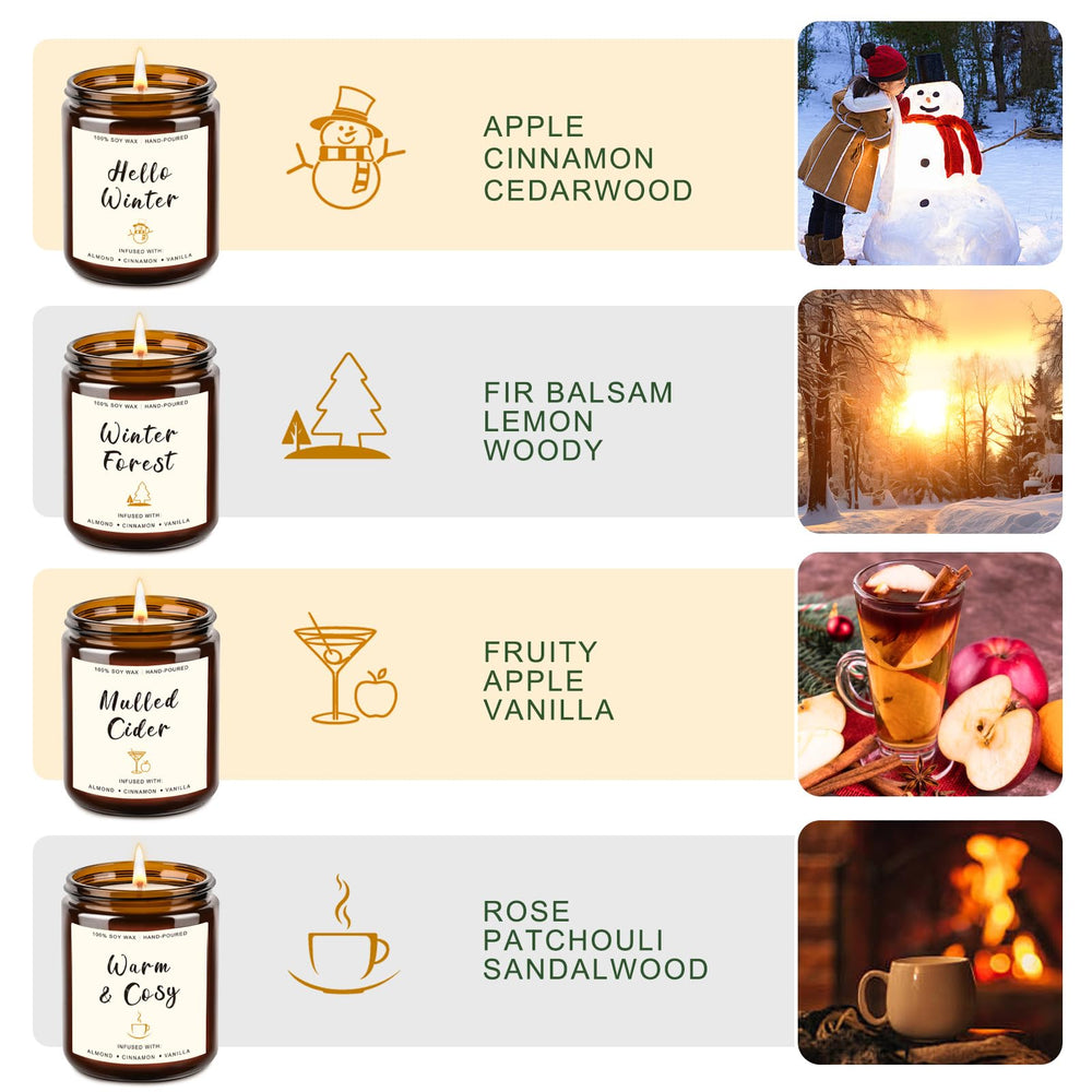 Yinuo Candle Mulled Cider jar evokes festive warmth for gatherings.