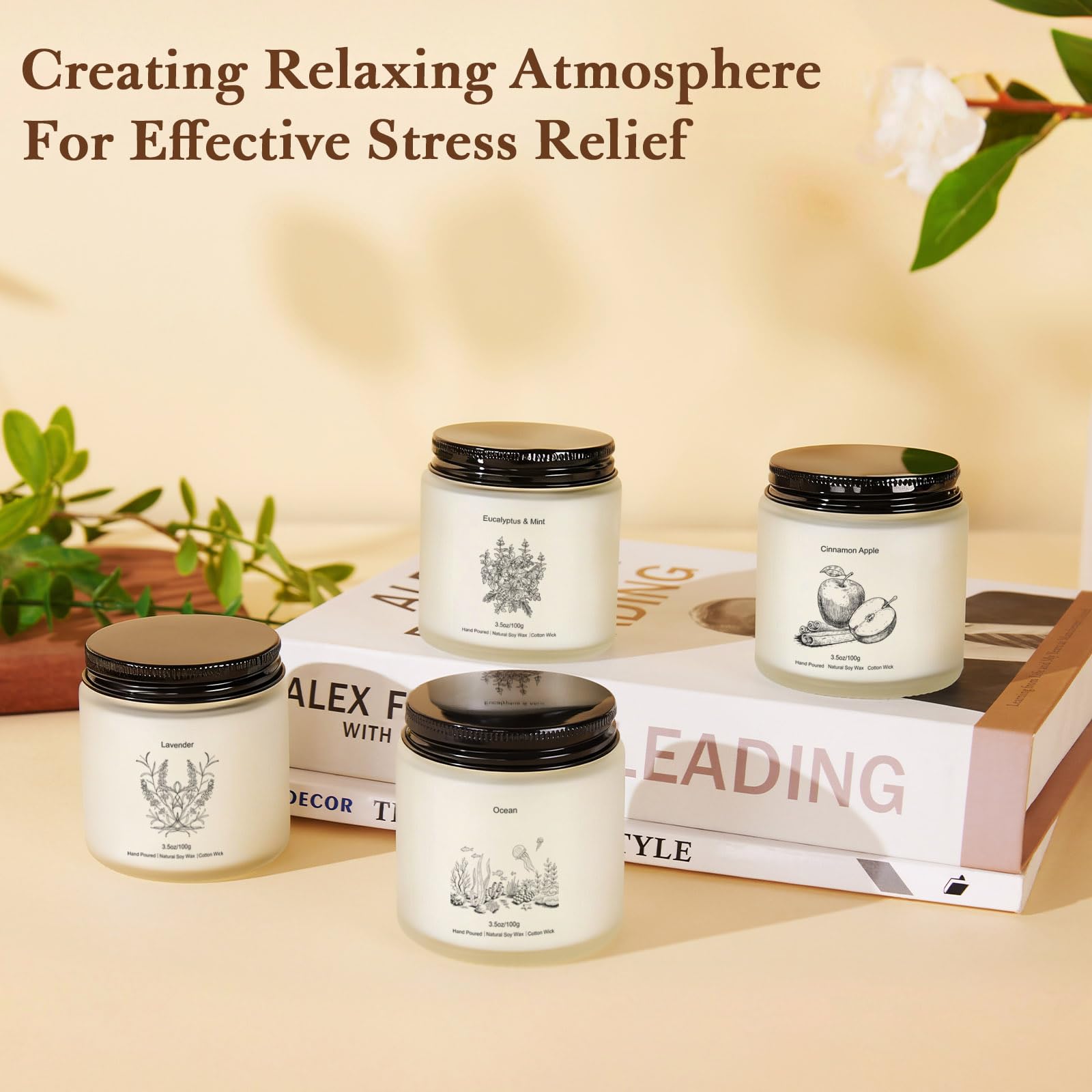 YINUO LIGHT Aromatherapy candle suited for bathroom and bedroom relaxation