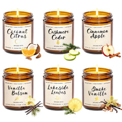 YINUO LIGHT Holiday Candle Gift Set 6-pack enhances festive spaces with cozy ambience