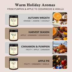 YINUO LIGHT Apple Vanilla candle in a box, cozy sweetness for gatherings.