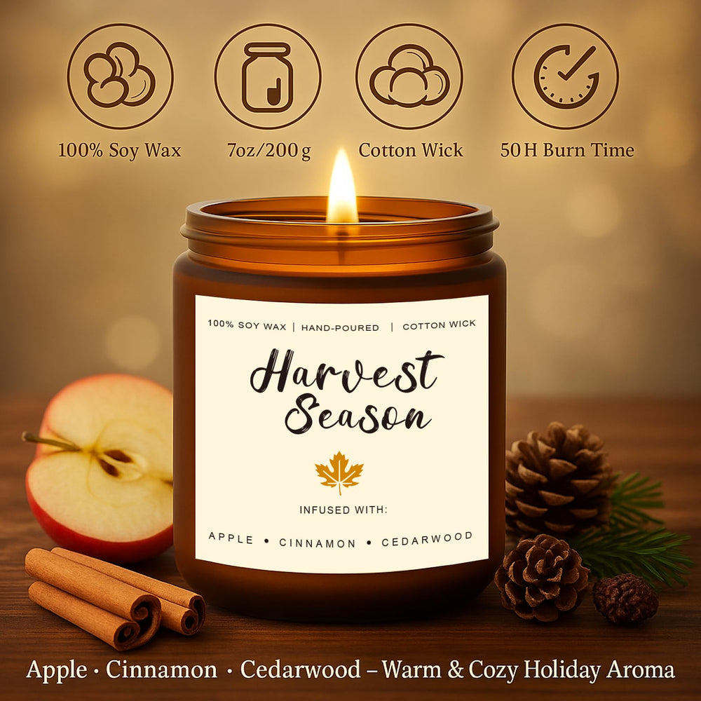 YINUO LIGHT Orange Jasmine Coconut candle in a box, bright holiday vibes for the kitchen.