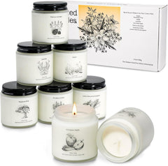 YINUO LIGHT Holiday Winter Candles Gift Set in festive packaging for gifting