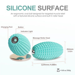 YIXIUTEN blue massage ball with ergonomic olive shape for hard-to-reach areas