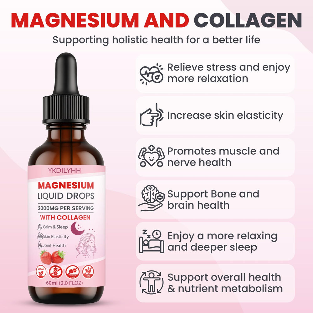 YKDILYHH dropper pouring magnesium drops for restful sleep.
