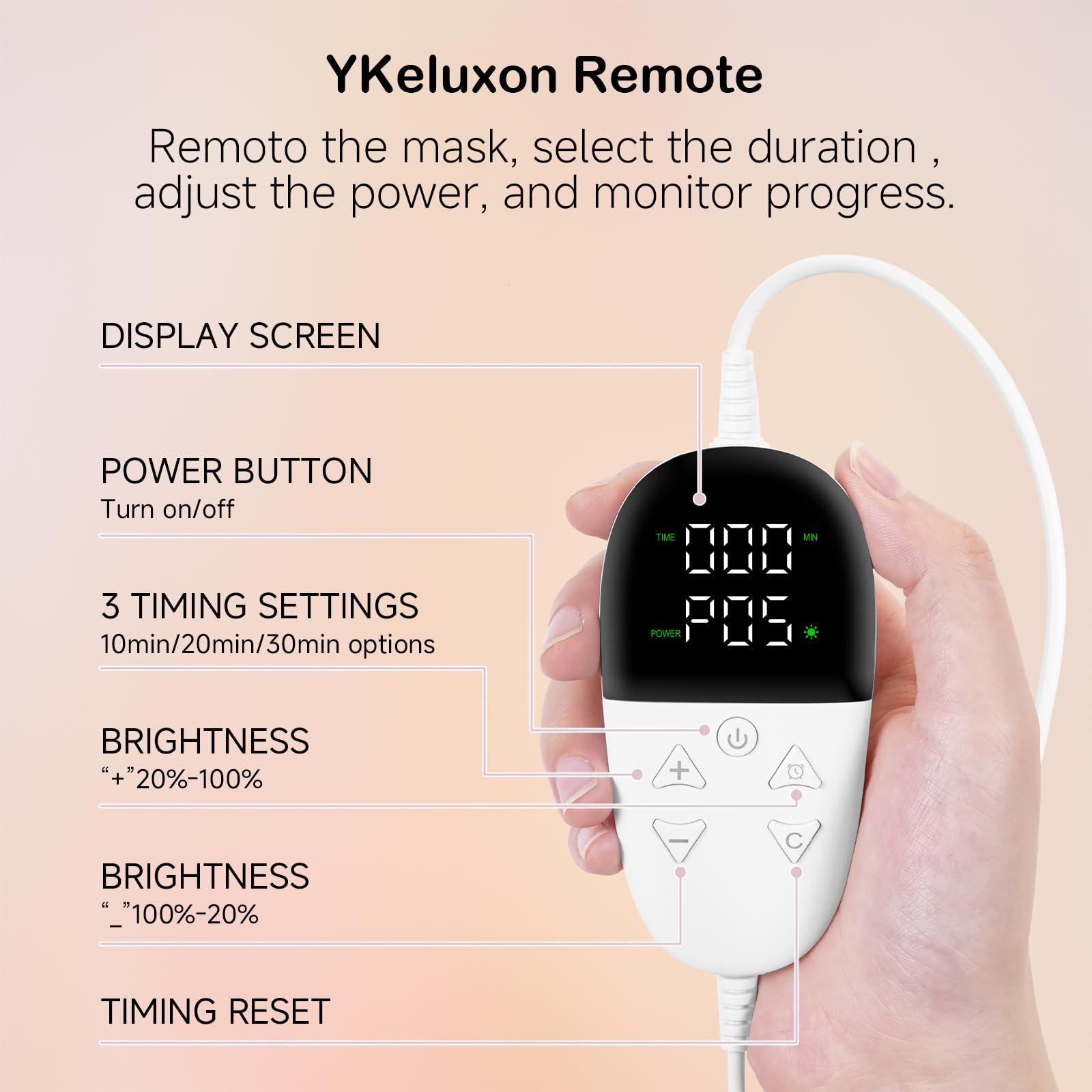 YKeluxon 6000mAh battery pack powers long portable light therapy sessions