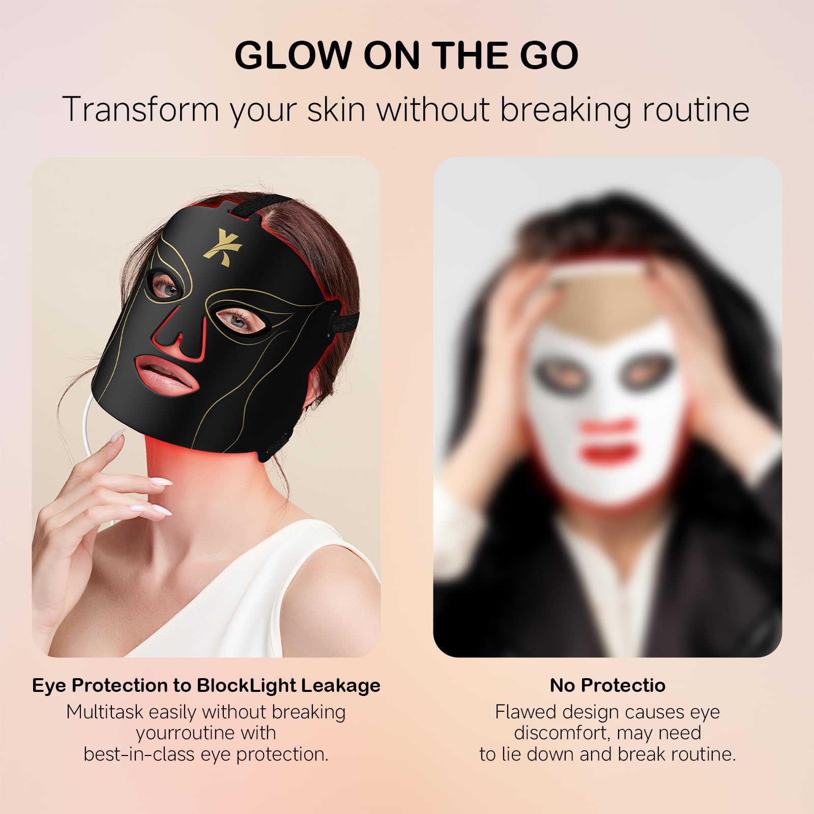 YKeluxon soft silicone material provides comfortable facial fit during use