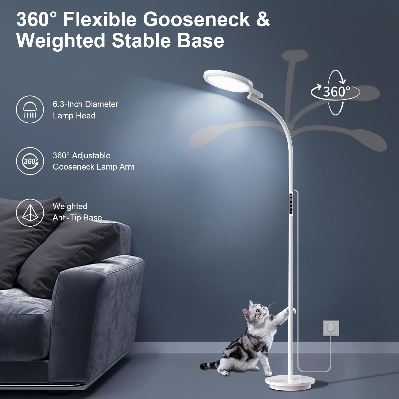 YKeluxon five brightness levels suit focus, relaxation, or daytime reading.