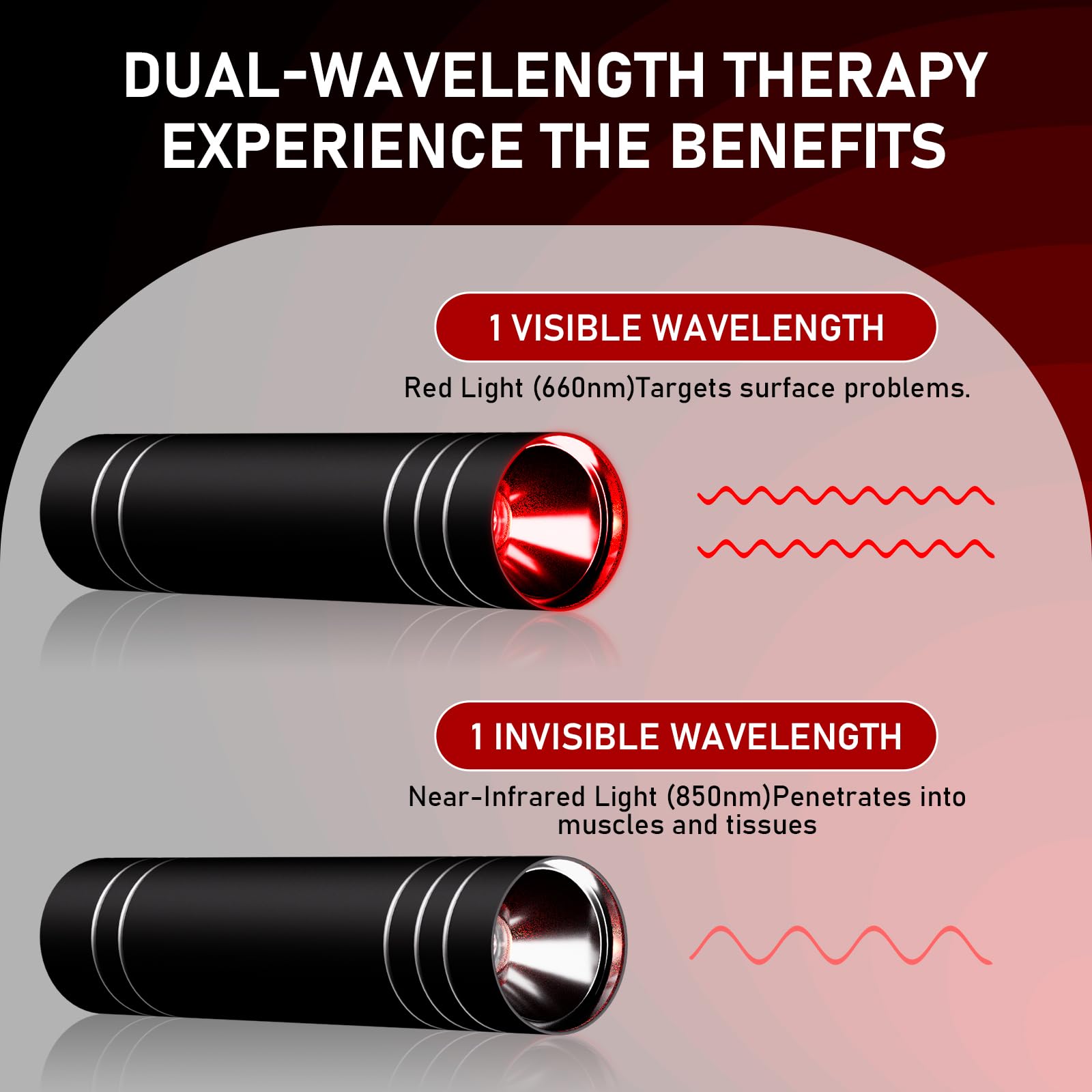YKeluxon infrared light device back use showing broad-area coverage for comfort.