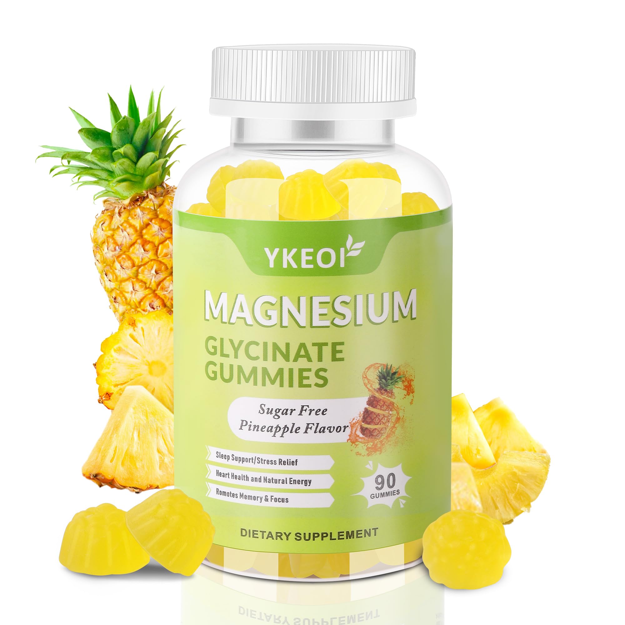 YKEOI Magnesium Glycinate Gummies bottle ready for a calm evening routine