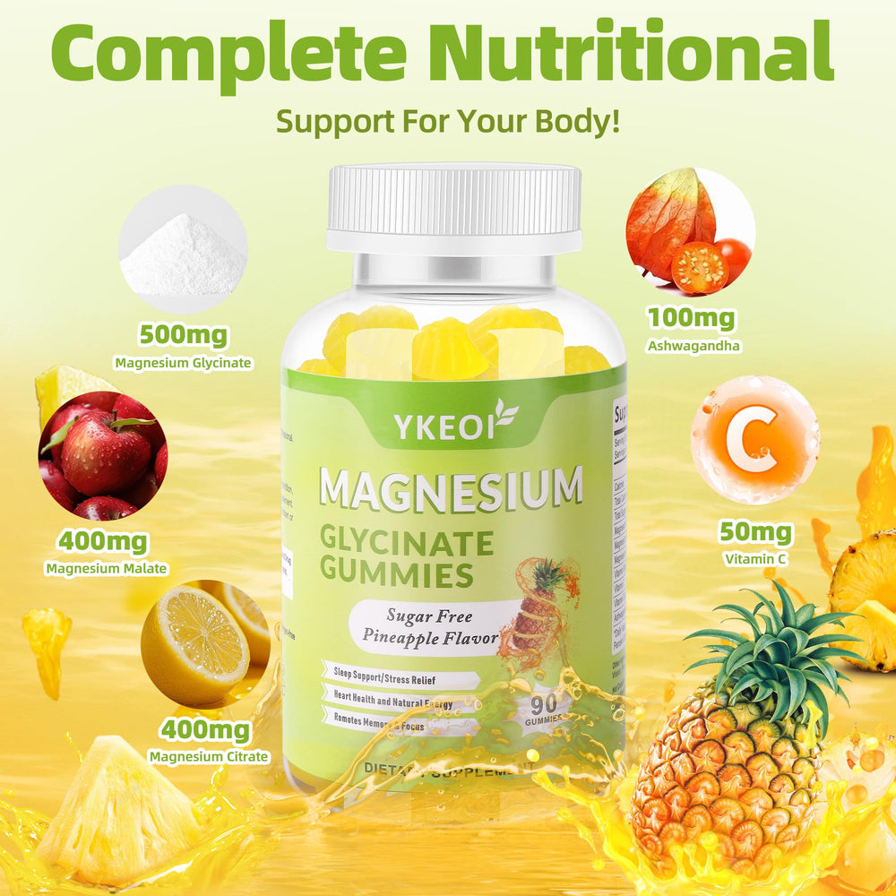 Two gummies per serving shown, as part of YKEOI's 45-serving bottle