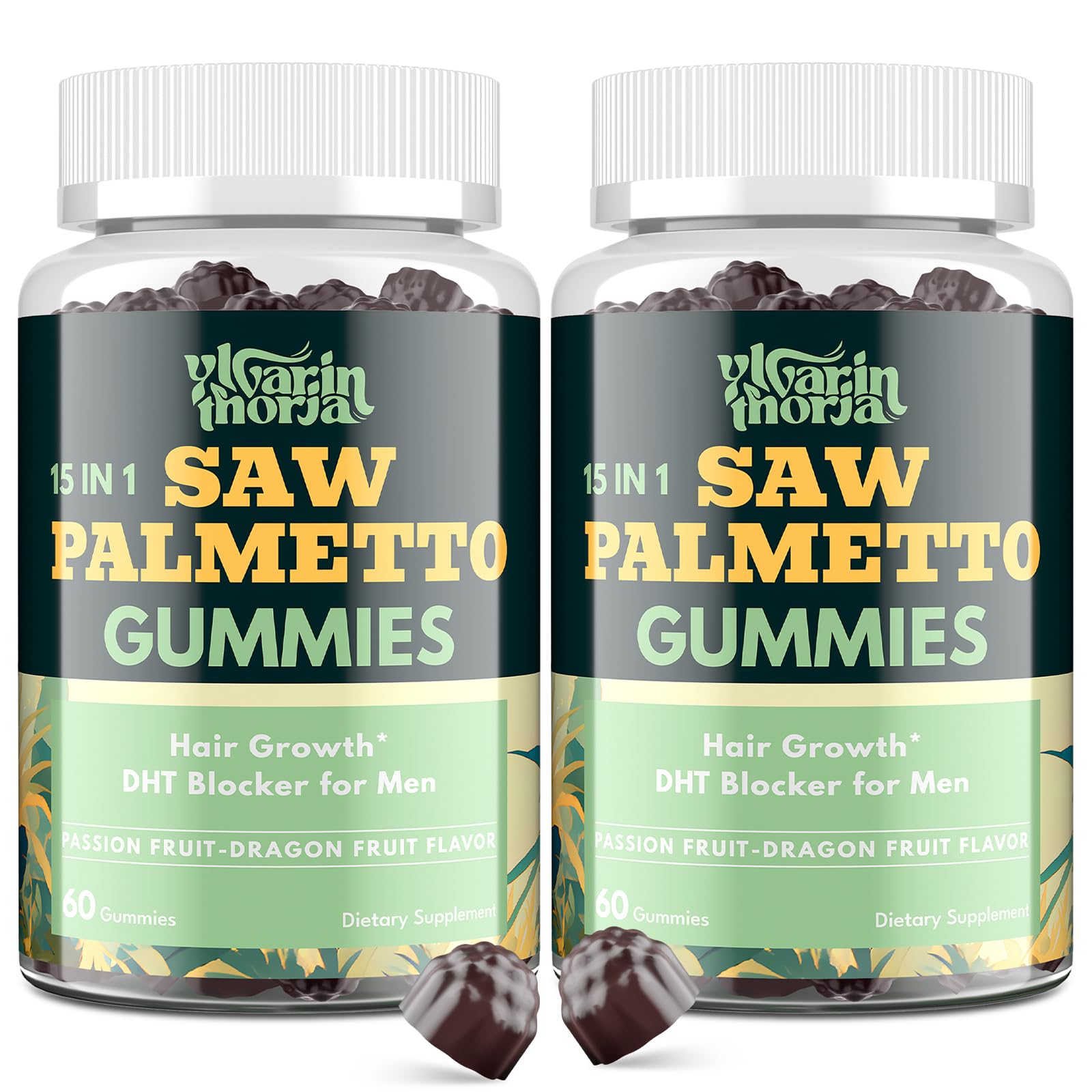 YLVARIN THORIA Saw Palmetto Gummies bottle for daily convenience
