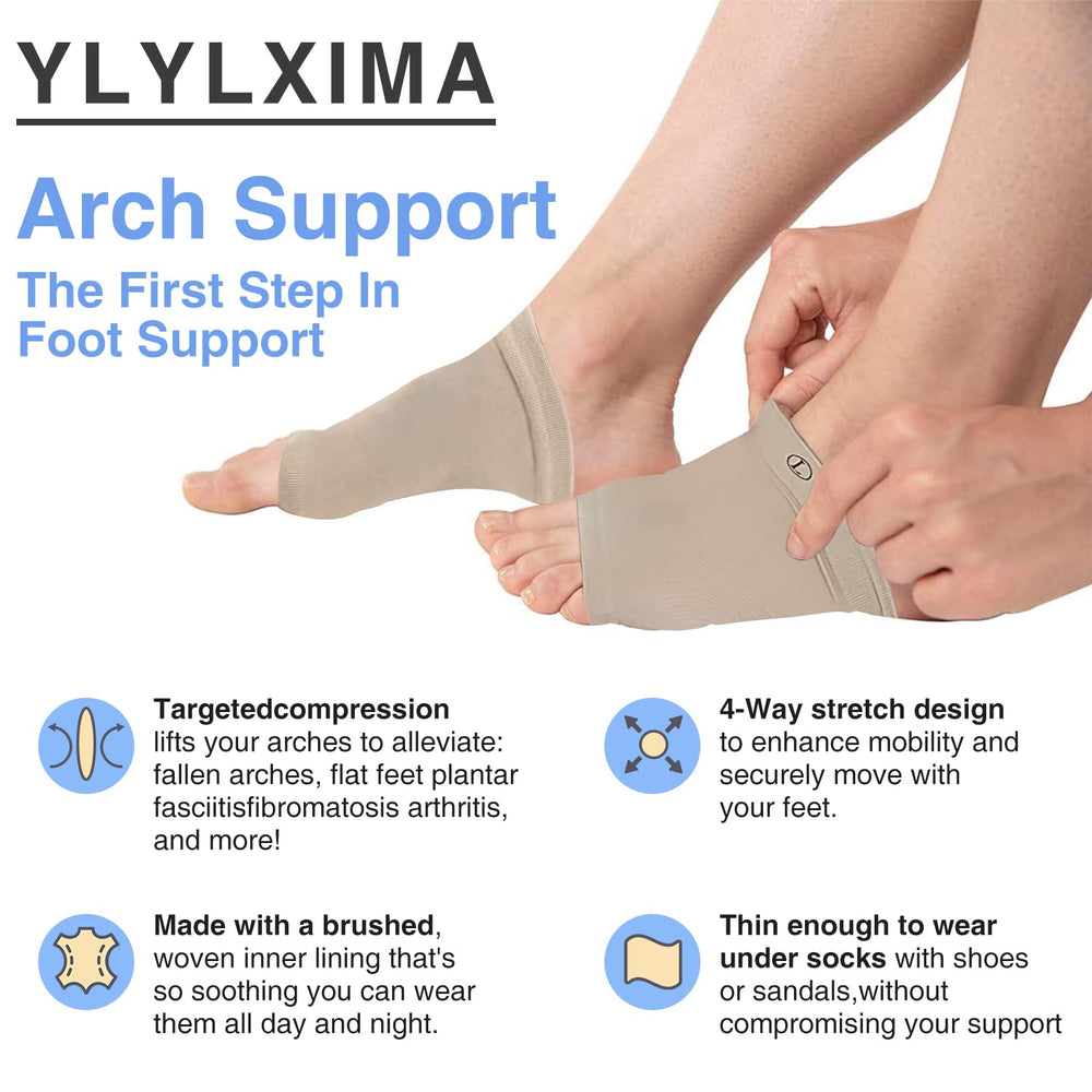 YLYLXIMA durable SBR arch supports are washable and reusable.