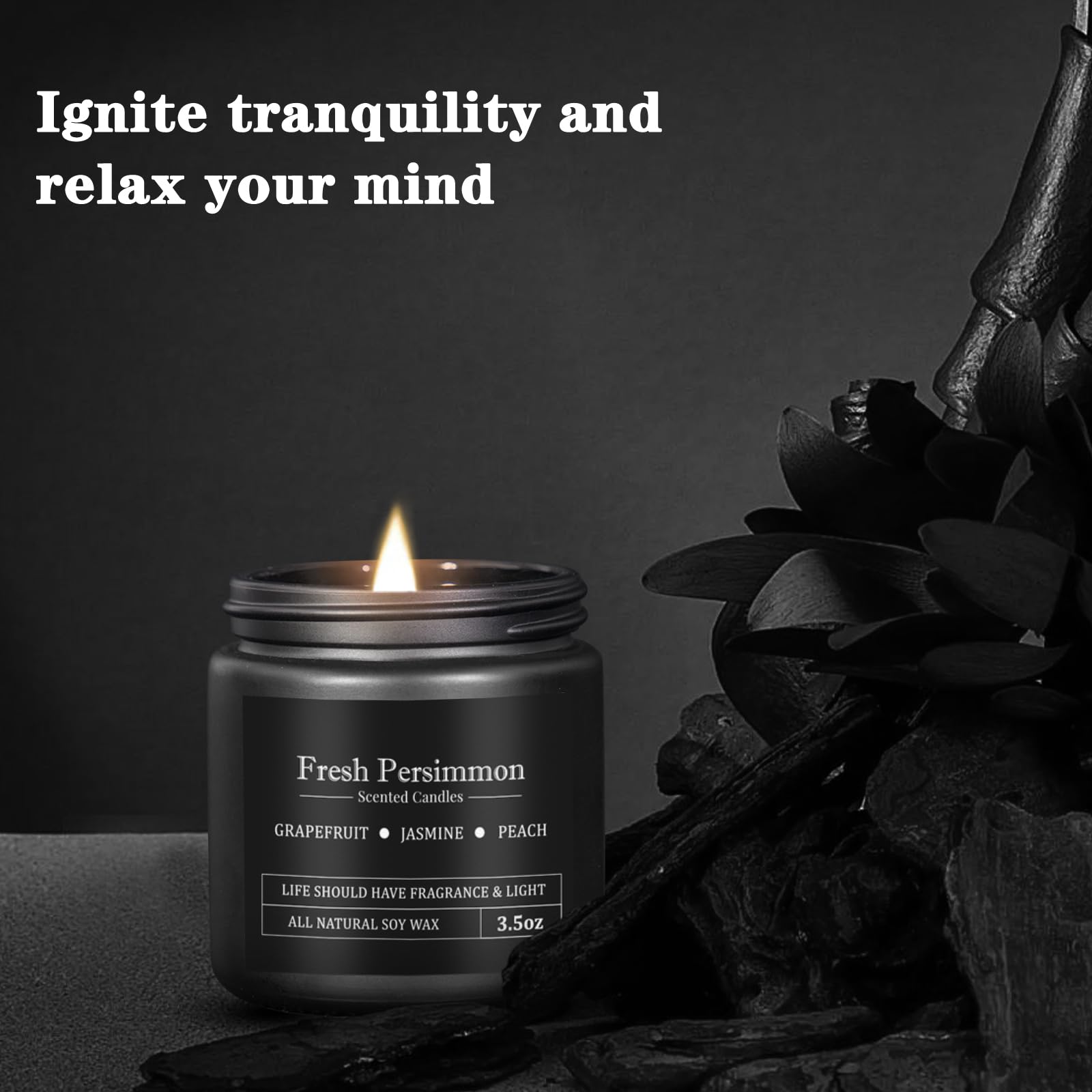 YMing citrus candle from the 10-pack adds bright fragrance to any room.