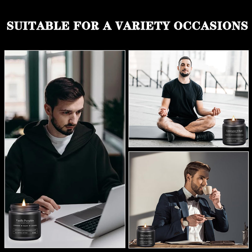 YMing herbs candle from the 10-pack adds clean botanical notes to study spaces.