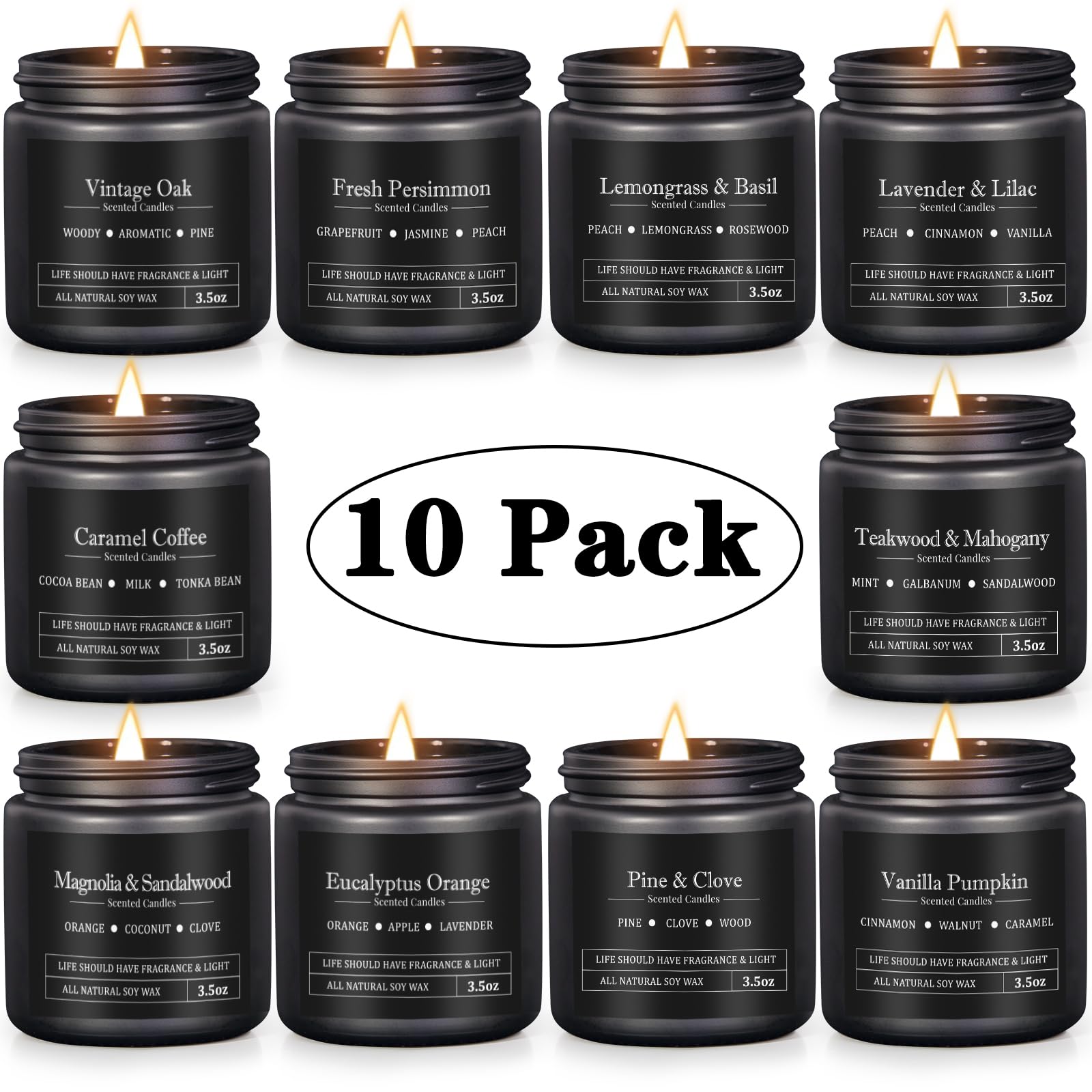 YMing oak candle from the 10-pack adds a sturdy, refined mood for focused work.