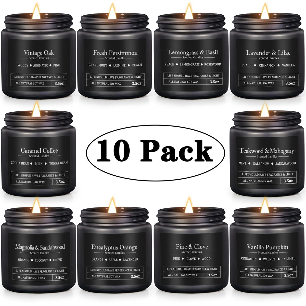 YMing oak candle from the 10-pack adds a sturdy, refined mood for focused work.