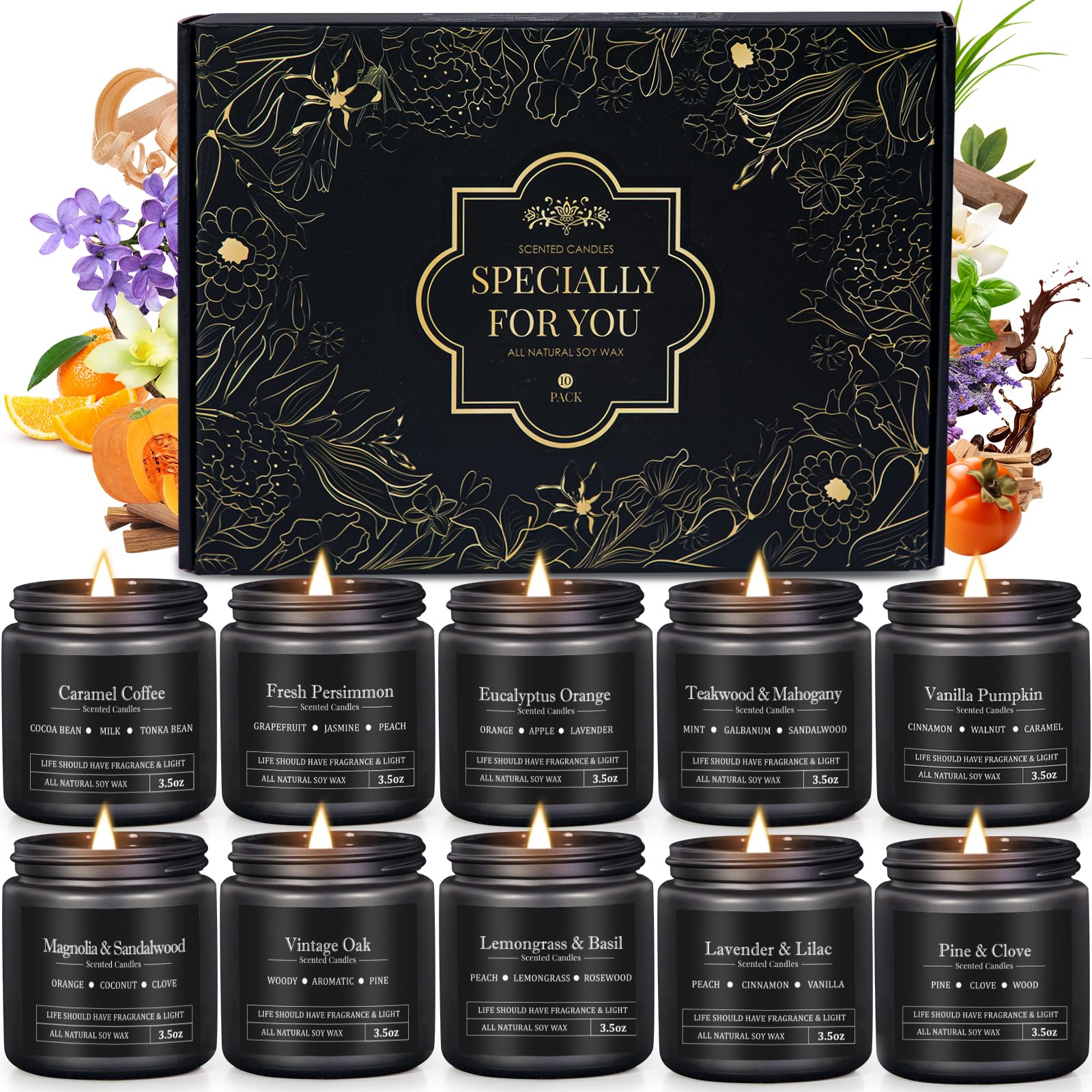 YMing teakwood candle from the 10-pack creates masculine ambiance for relaxing home evenings.