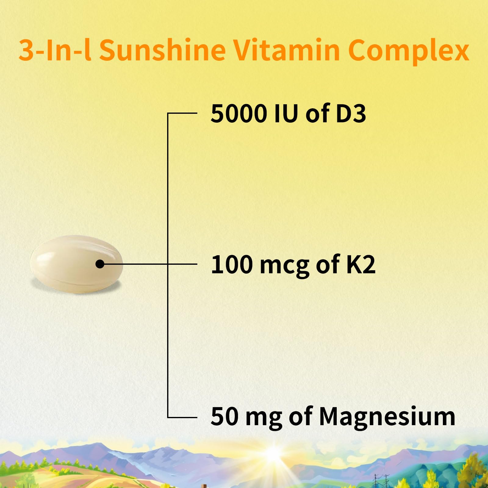 YMINGKJ bottle and capsules on kitchen counter