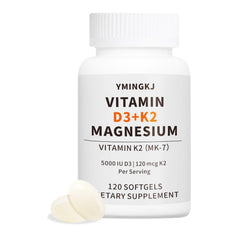 YMINGKJ Vitamin D3 K2 softgels in bottle with MCT oil for better absorption