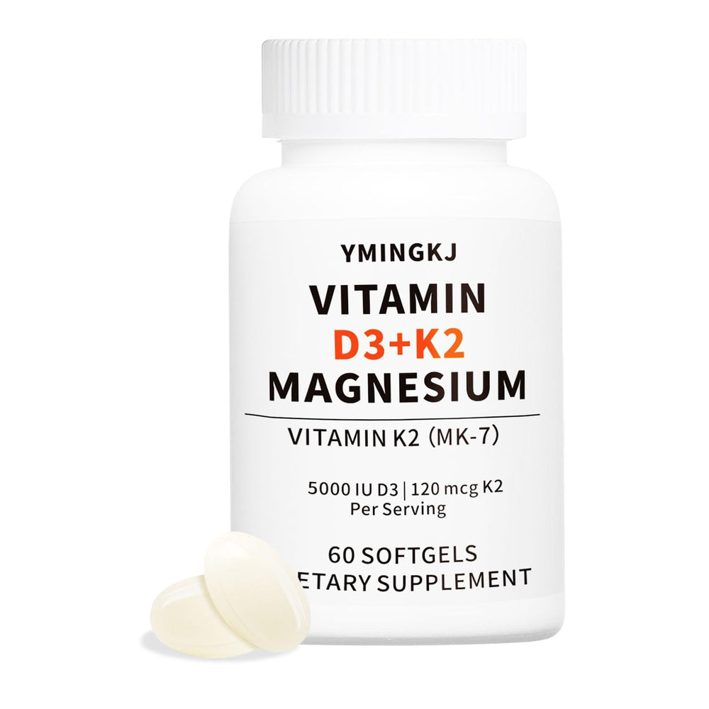YMINGKJ Vitamin D3 K2 softgels bottle front for daily wellness