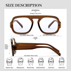 YMRFW packaging box for Aviator blue light glasses on display