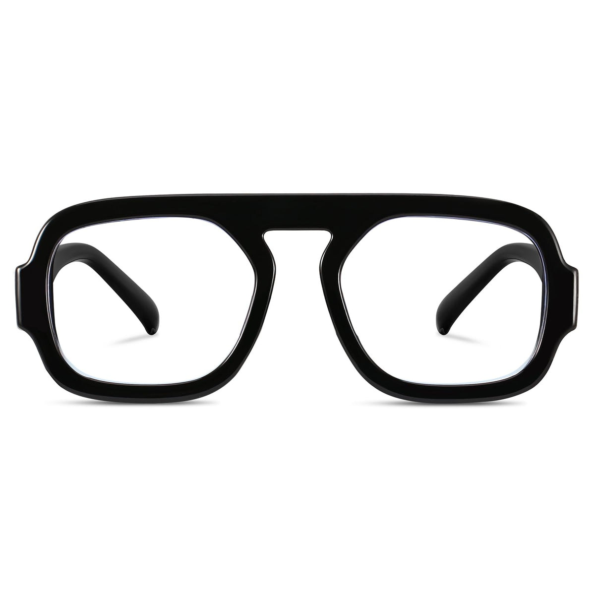 YMRFW Aviator blue light glasses with square frame for long screen sessions